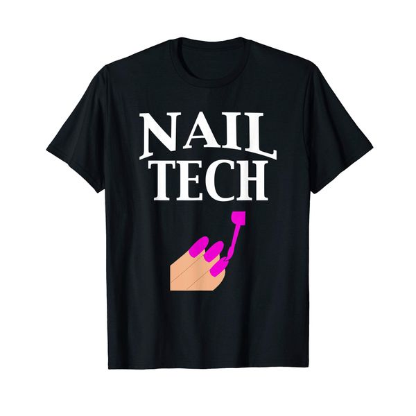 Nail Tech With Polished Nails Manicurist Gift T-Shirt