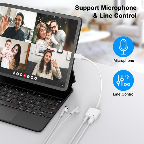 Headphone Adapter for iPhone - 2 Pack USB Type C to Aux Audio Jack Adapter with PD 60W Fast Charging Dongle for iPhone 16/16 Plus Max/15/15 Plus Max, iPad Pro