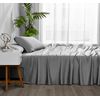 Cooling Sheets Full Size Grey - Viscose Made from Bamboo, Luxury Hotel Sheet Set