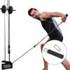 Ieron Single Arm Handle Cable Pulldown Grip Handle Attachment Pulldown Resistance Tube Pulley Biceps With Carabiner