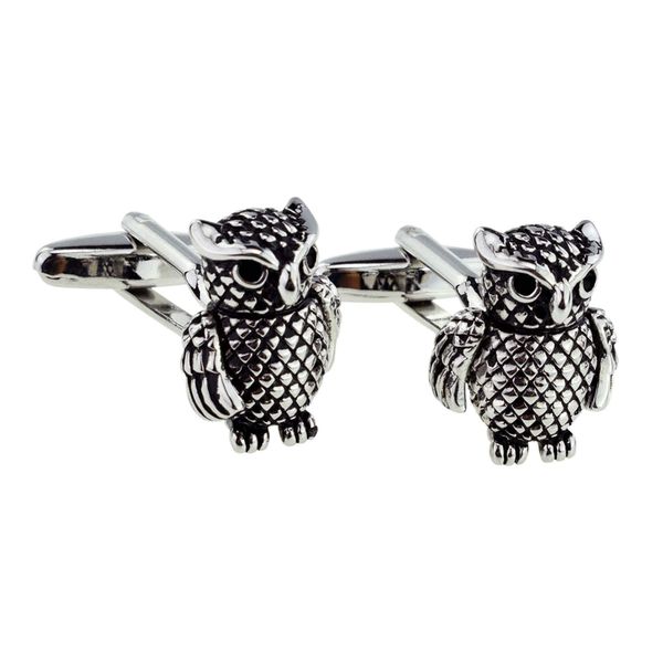 Contemporary Owl Design with Moving Wings Cufflinks Presented in a Box