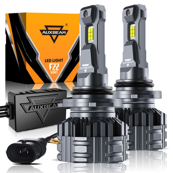 AUXBEAM 9006 HB4 LED Headlight Bulbs Conversion Kit Low Beam Super White+CANBUS