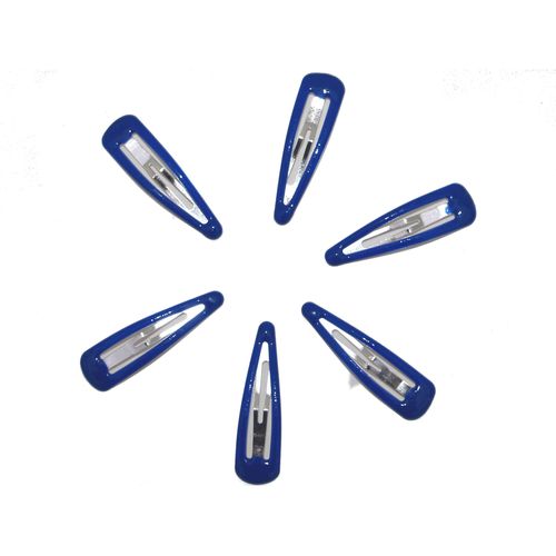 6 PACK SLEEPIES HAIR CLIP GRIPS BACK TO SCHOOL COLOURS GIRL HAIR ACCESSORIES (ROYAL BLUE)