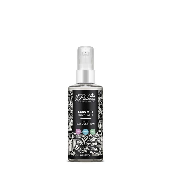 15% Glycolic, Mandelic, Phytic, Ascorbic & Hyaluronic Serum 2oz.