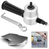 Double Head Sheet Metal Cutter Nibbler Cutting Tool Saw Power Drill Attachment