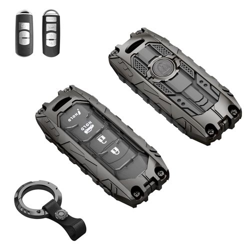 OMU Compatible with Mazda Key Fob Cover,Metal Key Case Compatible with 2009-2019 Mazda 3 6 CX-5 CX-7 CX-9 MX-5 Miata,All-weather Protection Key Shell