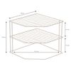simplywire – 3 Tier Plate Rack - Kitchen Cupboard Organiser – White