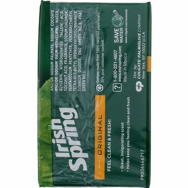Irish Spring Deodorant Bath bar, Original - 3.75 Ounce , 3Count