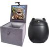 Matte Ceramic Cat Ashes Urn - Handicrafted Keepsake Memorial Gift, White, L