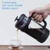 Easyworkz French Press 1000ml Coffee Tea Maker with Borosilicate Glass,Soft Grip Handle