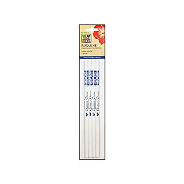 Water-Soluble Chalk Marking Pencils 4/Pkg-White