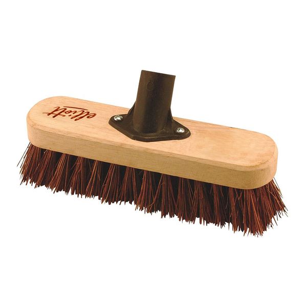 Elliott 23 cm Deck Scrubbing Broom Head with Natural Bassine Fibres, Brown