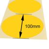 30 x Yellow Sticky Dots - 100mm 4 Inch - Round Colour Coding Dot Stickers - 15 Sheet