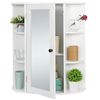 Bathroom Cabinet Wall Mount Medicine Cabinet with Single Mirror Door Adjustable 