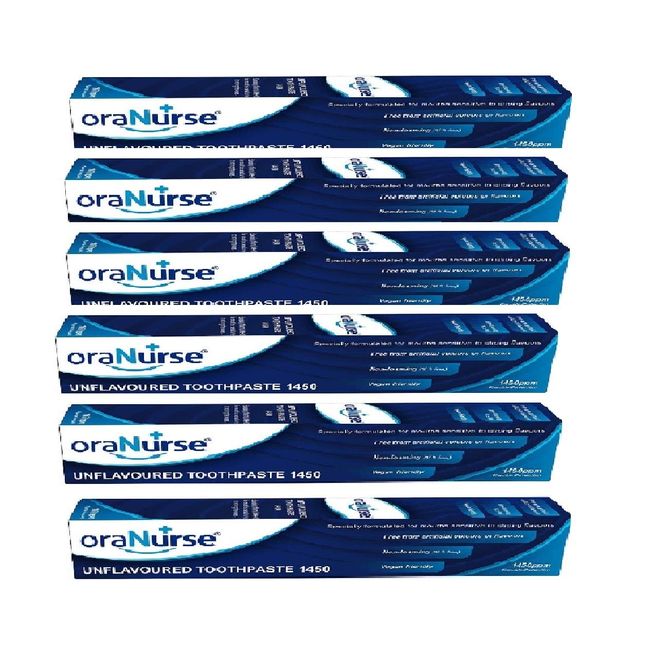 OraNurse Unflavoured Toothpaste 50ml - Pk of 6