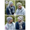 King Cole Mens Hats & Scarves Drifter Knitting Pattern 4608 Chunky