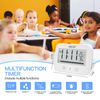 Shower Clock with Timer, Waterproof Large Display Digital Bathroom Mirror Suction Clock, Visual Progress Bar Countdown, Water Resistant Kitchen Timer with Temperature & Humidity, Wall Hanging (White)
