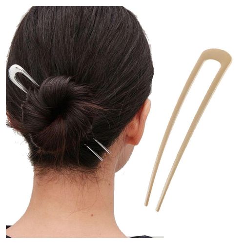 Inilbran Boho Gold Hair Sticks, Hair Clip, Vintage U-Shape Hair Clip, French U Shape Hair Sticks, Clip, Vintage Metal Hair Forks, Bun Holder, Hair Clip, Decorative Hair Accessory