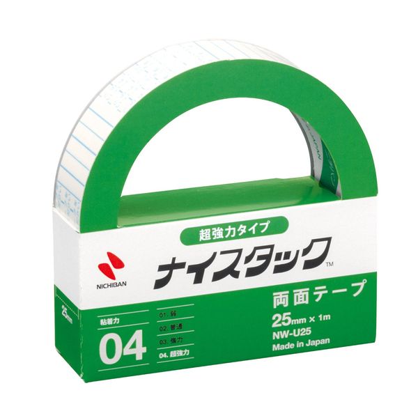 Nichiban NW-U25 Double-Sided Tape Nystack (Super Strong), 1.0 inches (25 mm) x 3.3 ft (1 m)