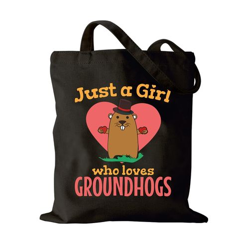 Canvas Bag for Groundhog Day Funny Tote Bag Gifts for Women Mom Aunt Friends Holiday Respect The Groundhog Tote Bag Winter Spring Lightweight Daily Bag
