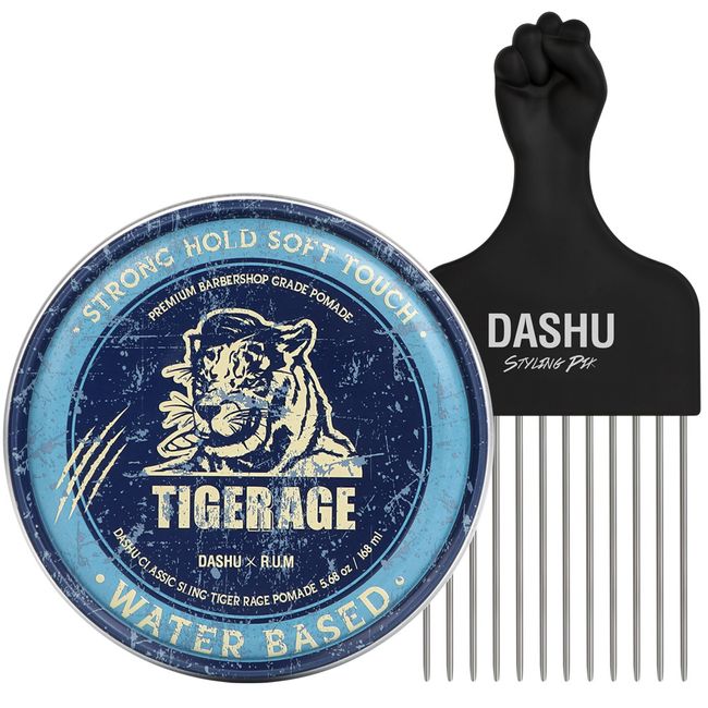 Dashu Classic Tiger Rage Water-Based Pomade + Styling Pick