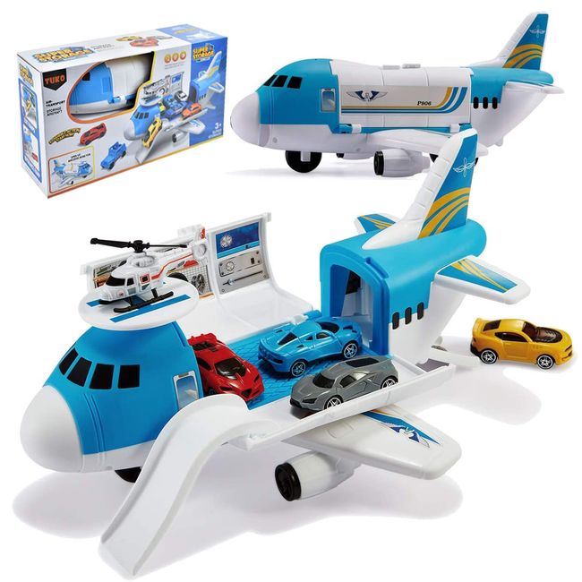 Tuko Transport Cargo Airplane Car Toy Play Set for 3+ Years Old Boys and Girls