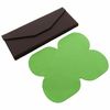 KKD Triangular Folding Glasses Case, Simple, Storage, Convenient, Compact, Leatherette Dark Brown