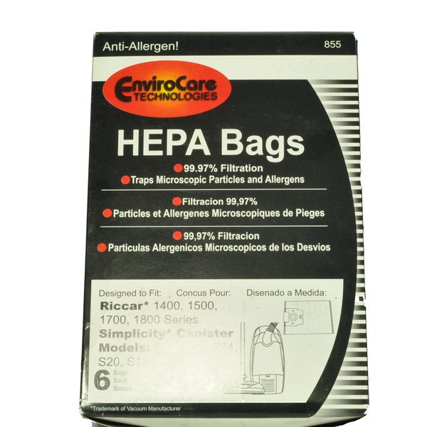 Riccar Simplicity Canister Vacuum Cleaner Bags