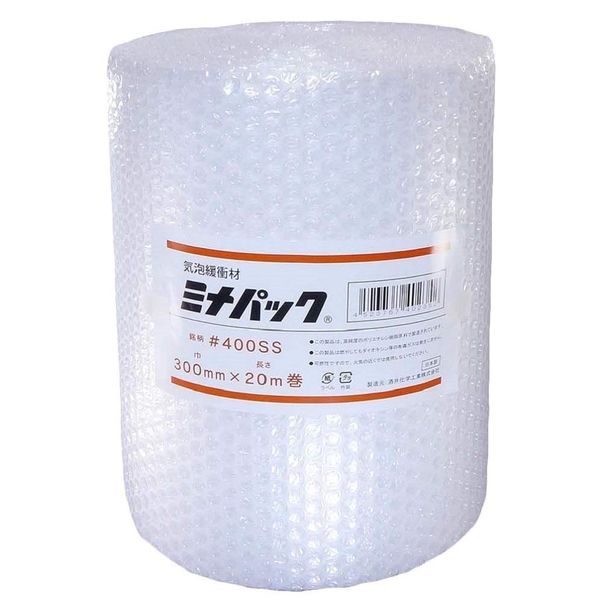 Sakai Chemical #400SS Bubble Wrap Roll, Shock-Absorbent Material, Minapack, No Paper Tube, Individual Packaging, Made of High-Quality Polyethylene Air Caps, Made in Japan