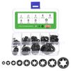 sourcing map 360Pcs 9-Size Internal Tooth Washers Assortment Kit, 65Mn Tooth locking Ring Washers Quick Speed Nut ing Fastener, 9 Size, Black