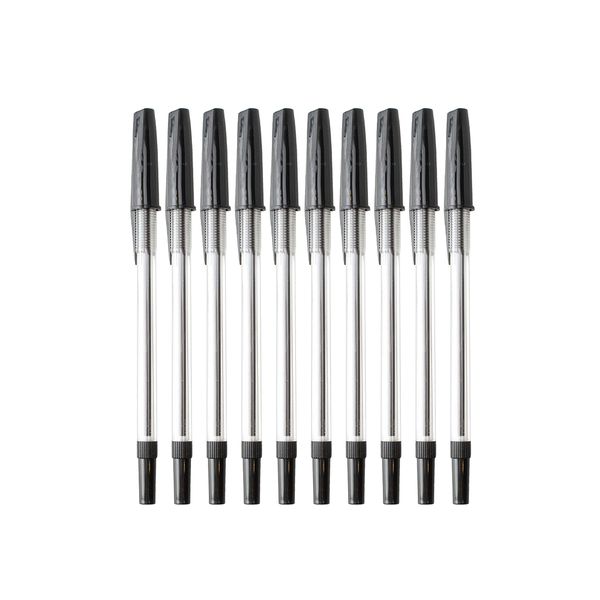 40 Black Pens | Biro Pens | Ballpoint Pens | Pens Black Ink | Pens Multipack | Perfect for School Supplies Stationary Supplies Office Supplies University Essentials