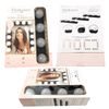 LED Mirror Lights with Suction - 3 Pack Black + 12 bulbs (AA Battery Operated)