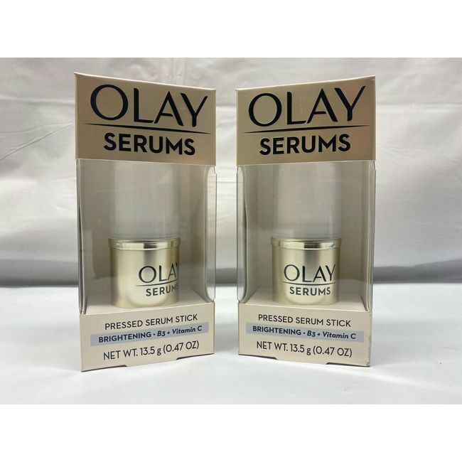 LOT OF 2 - Olay Serums Pressed Serum Stick Brightening B3 Vitamin C - NEW