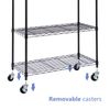 5 Tier Wire Shelves Rack Unit Storage Rack for Kitchen Office with Wheel Caster