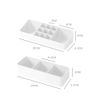 Makeup Box, Cosmetic Storage Box, Cosmetic Box, Stackable Makeup Case, Cosmetic Case, Lip Case, Separated Design, Multi-functional Storage, Noise, Strong Durable, Tabletop (White), 2-Tier White