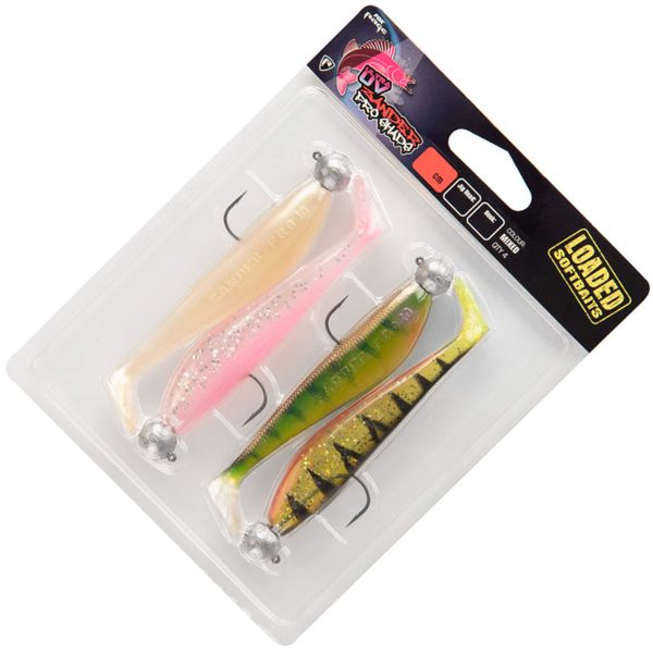 Fox Rage UV Zander Pro Loaded 10cm 10g 3/0 Mixed Softbaits NMC018