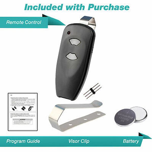 For Marantec M3-2312 315 MHz Two Button Remote Garage Door Opener Program Pin