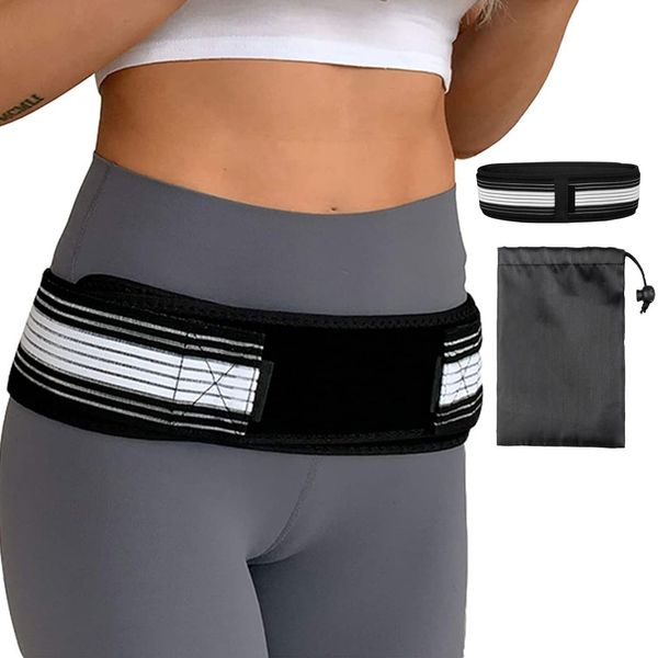 AWAVM Sacroiliac SI Joint Support Belt Sciatica Pain Relief,Brace Lower Back Support Hip Sciatic Nerve Pelvis Lumbar Pain Relief Devices,Back Support Belt for Women and Men (M)