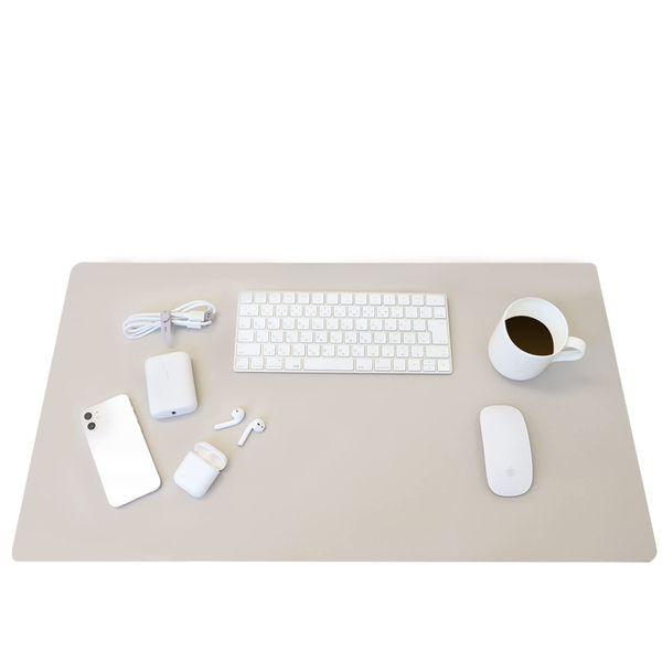 MOTTERU MOT-DESKMAT-IV Desk Mat, Anti-Slip, Water Resistant, Heat Resistant, Office, Desk, Study Desk, Mouse Pad, Easy Care, Durable, Multifunctional, Protects Your Desk, Stylish, Elegant, PU Leather,