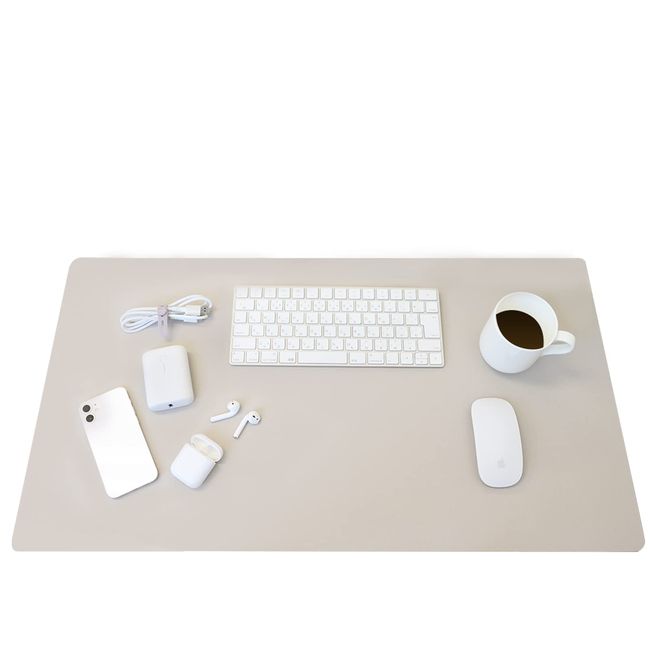 MOTTERU MOT-DESKMAT-IV Desk Mat, Anti-Slip, Water Resistant, Heat Resistant, Office, Desk, Study Desk, Mouse Pad, Easy Care, Durable, Multifunctional, Protects Your Desk, Stylish, Elegant, PU Leather,