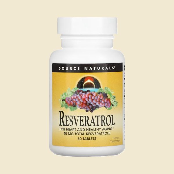 Resveratrol Knotweed Polyphenols Vegan Red Wine Grape Seed Extract Source Naturals 60 Tablets, 1 Pack, 60 Capsules