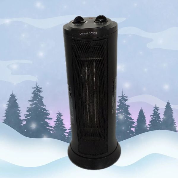 Space Heater Ceramic Pedestal Tower Roatates Radiate Heat Whole Room 200-300sqft