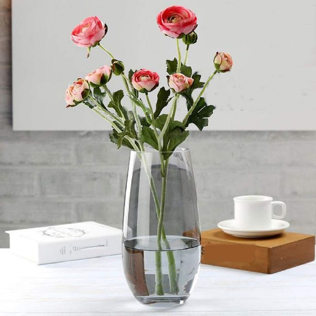 Glass Vase, Stylish, Transparent, Flower Base, 11.8 inches (30 cm), Glass Base, Glass Bottle, Arrangement, Interior Decoration, Hydroponic, Flower Arrangement, Artificial Flowers, Stylish, Simple, Interior Decoration