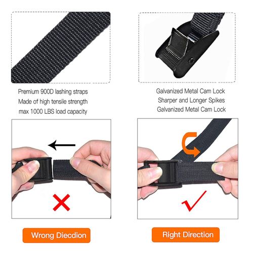 Cooler Tie Down Kit for YETI Coolers,Cooler Tie Downs Straps Secure Yeti and RTIC Coolers to Boat,Deck,Truck Bed,Trailer and Prevent from Slipping