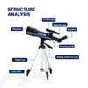36070 Telescope with Adjustable Tripod 14-180X Monocular for Moon Watching Gift