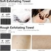 Yiclick 2 Pack Exfoliating Washcloth Towel - Exfoliating Body Scrubber Exfoliator, Loofah Sponge Wash Cloth, Korean & Japanse & African Net Sponge Rag - Back Scrubber Washer for Use in Shower Bath