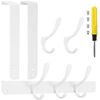 Over The Door Hook - 5 Hooks, Over Door Hook Hanger for Hanging 1 White