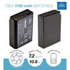 BM 2X LP-E10 Batteries for Canon EOS 1100D, EOS 1200D, EOS 1300D, EOS 2000D