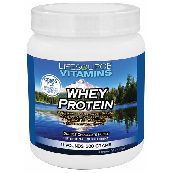 LifeSource Vitamins Whey Protein ISOLATE  Double Chocolate Fudge 1.1lb