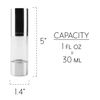 1oz Airless Pump Bottles, 6pk; Refillable Makeup Foundation Containers
